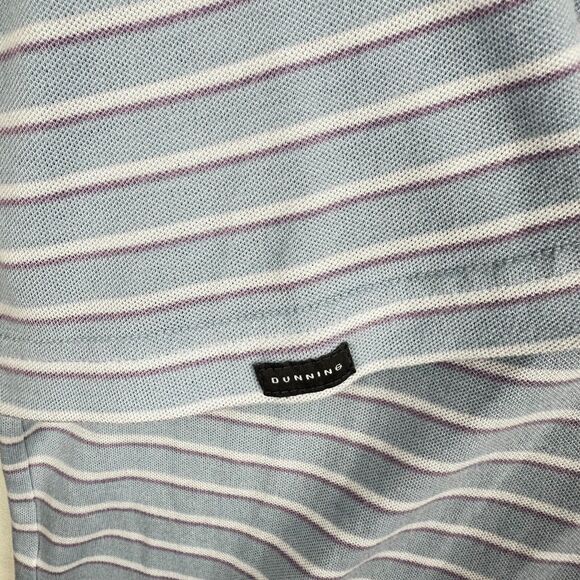Dunning Men's Size M Performance Golf Polo Shirt Striped Short Sleeve Collared - Picture 6 of 10